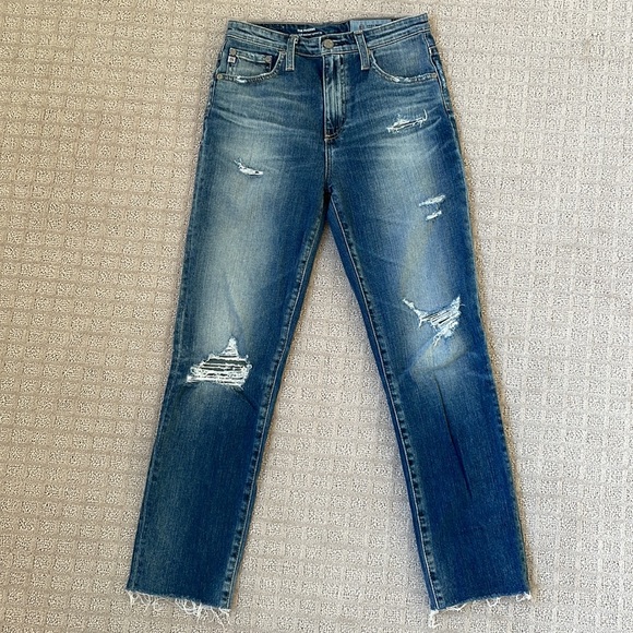 AG JEANS
Phoebe Cropped Distressed Straight-Leg Jeans - Picture 2 of 5